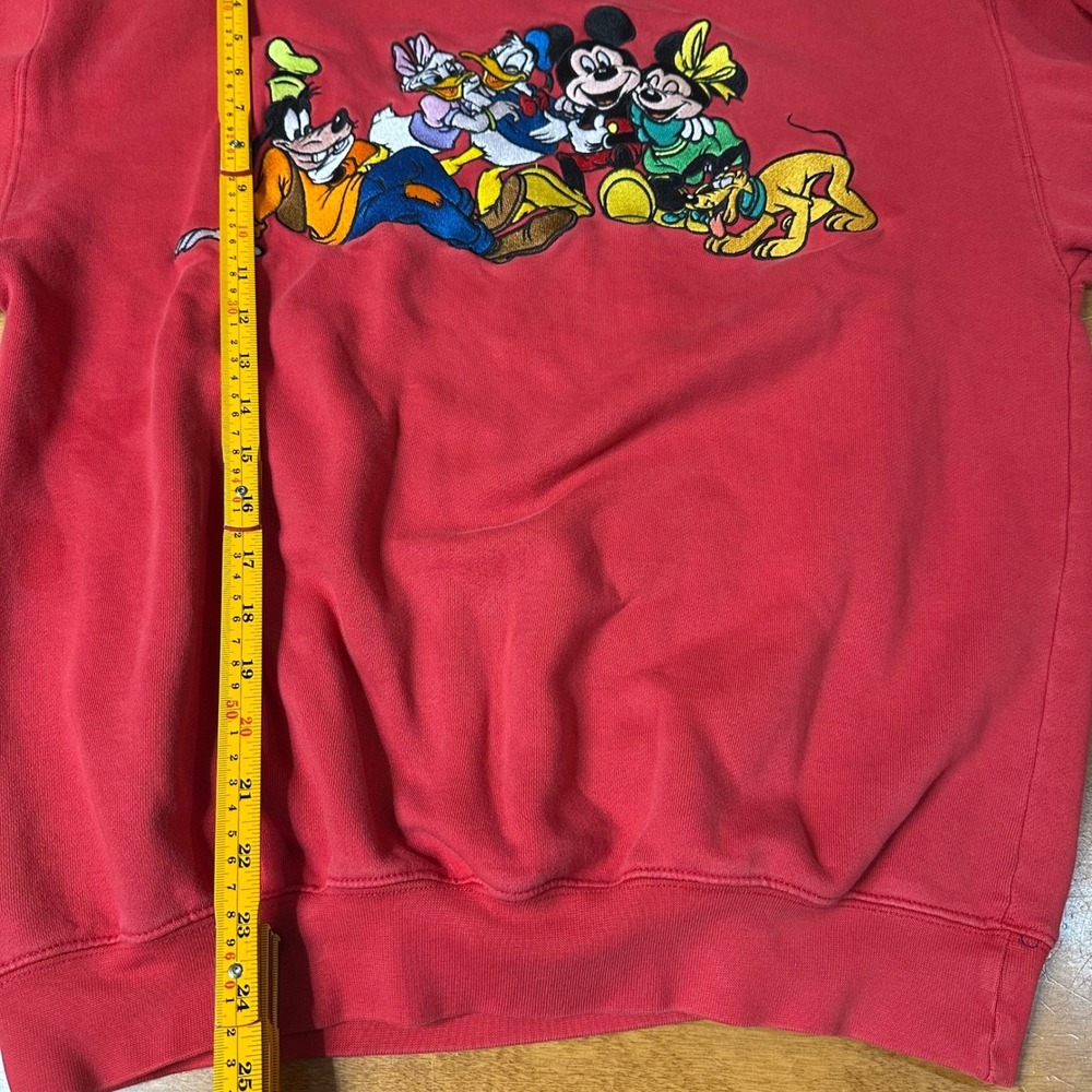 Mickey Inc Sweatshirt Unisex S/M Red Vintage Embroidered Disney Fab Five Crew - Picture 7 of 12